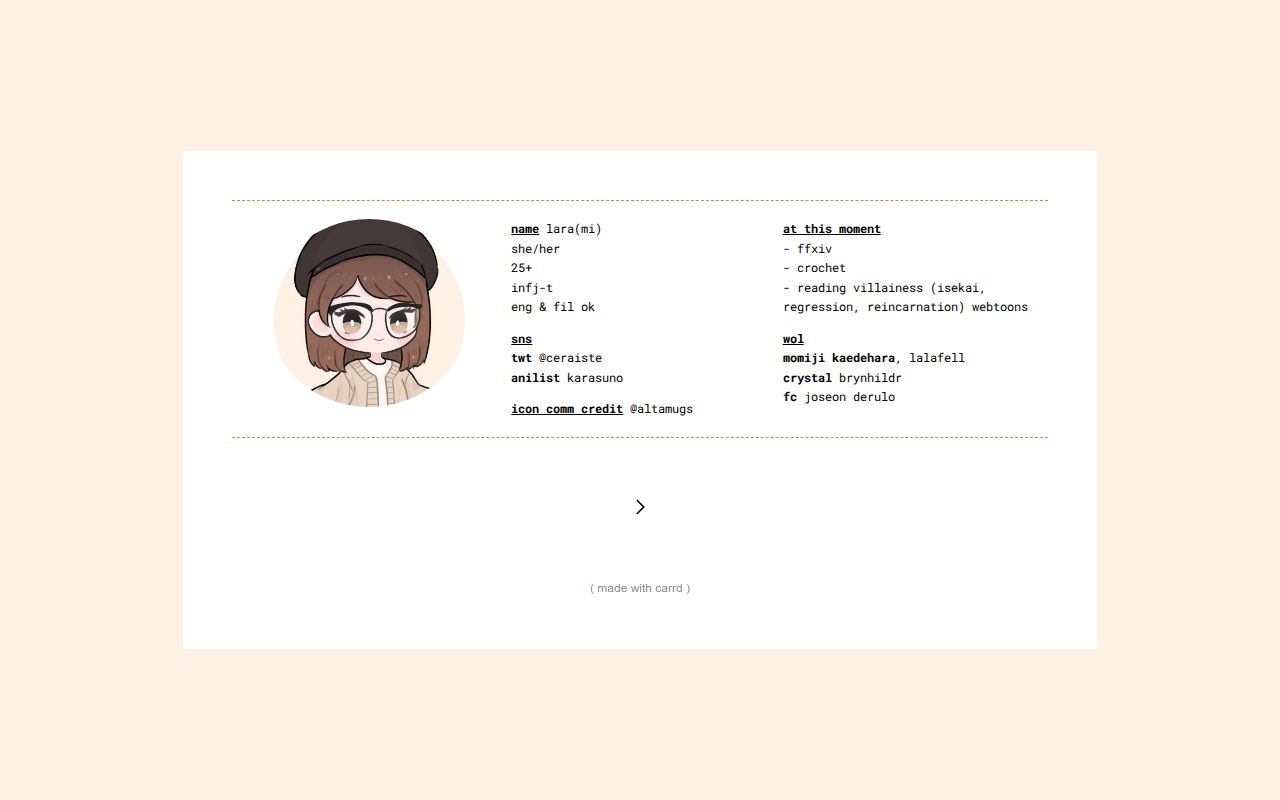 Carrd profile picture for @dive